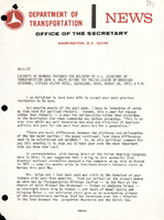 Excerpts of Remarks Prepared for Delivery by US Secretary of Transportation John A Volpe Before the Polish Legion of American Veterans