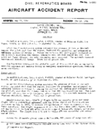 Investigation of Aircraft Accident AAXICO AIRLINES LAS VEGAS NEVADA 19630925