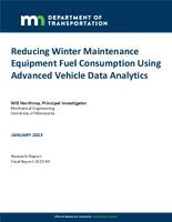 Reducing Winter Maintenance Equipment Fuel Consumption Using Advanced Vehicle Data Analytics Report