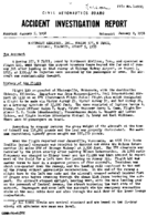 Investigation of Aircraft Accident NORTHWEST AIRLINES CHICAGO ILLINOIS 19550805