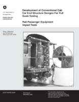 Development of conventional passenger cab car end structure designs for full scale testing
