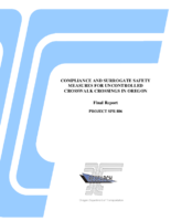 Compliance and Surrogate Safety Measures for Uncontrolled Crosswalk Crossings in Oregon