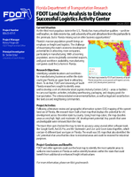 FDOT Land Use Analysis to Enhance Successful Logistics Activity Center Summary