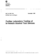Further Laboratory Testing of InVehicle Alcohol Test Devices