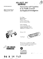 Automation and Cognition in Air Traffic Control An Empirical Investigation