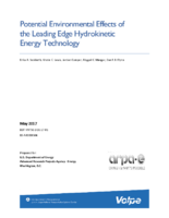 Potential environmental effects of the leading edge hydrokinetic energy technology