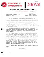 Department of Transportation News Releases for August 1971