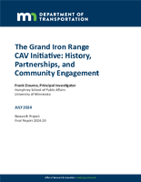 The Grand Iron Range CAV Initiative History Partnerships and Community Engagement