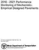 2016  2021 Performance Monitoring of MechanisticEmpirical Designed Pavements