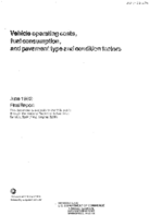 Vehicle operating costs fuel consumption and pavement type condition factors