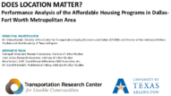 DOES LOCATION MATTER Performance Analysis of the Affordable Housing Programs in DallasFort Worth