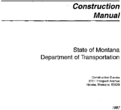 Construction Manual Montana 1997