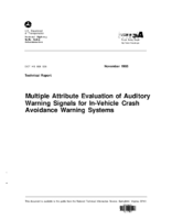 Multiple Attribute Evaluation of Auditory Warning Signals for InVehicle Crash Avoidance Warning Systems