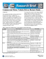 Commercial Motor Vehicle Driver Restart Study Research Brief