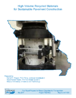 HighVolume Recycled Materials for Sustainable Pavement Construction