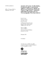 Analysis of Cocaine Its Metabolites Pyrolysis Products and Ethanol Adducts in Postmortem Fluids and Tissues Using Zymark Automated SolidPhase Extraction and Gas ChromatographyMass Spectrometry