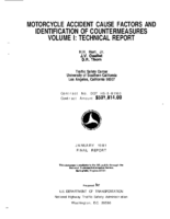 Motorcycle accident cause factors and identification of countermeasures Volume 1  technical report