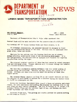 Department of Transportation News Urban Mass Transportation Administration DOT15669