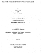 Air Void Systems in Ready Mixed Concrete