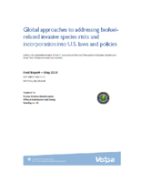 Global approaches to addressing biofuelrelated invasive species risks and incorporation into US laws and policies