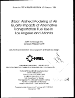Urban Airshed Modeling of Air Quality Impacts of Alternative Transportation Fuel Use in Los Angeles and Atlanta