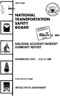 Interstate Commerce Commision Report of the Accident  Investigation Occuring on the CSX TRANSPORTATION MIAMISBURG OH