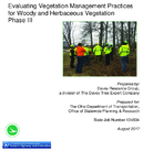 Evaluating vegetation management practices for woody and herbaceous vegetation  phase III  final report