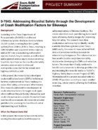 Addressing Bicyclist Safety Through the Development of Crash Modification Factors for Bikeways Project Summary