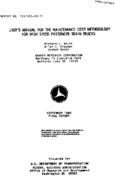 Users Manual for the Maintenance Cost Methodology for High Speed Passenger Train Trucks