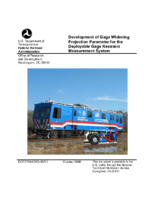 Development of gage widening projection parameter for the deployable gage restraint measurement system