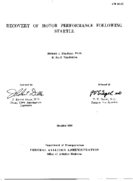 Recovery of motor performance following startle