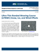UltraThin Bonded Wearing Course UTBWC Snow Ice and Wind Effects Transportation Research Synthesis