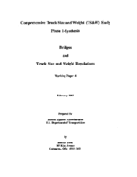 Comprehensive Truck Size and Weight TSW Study Phase 1synthesis working paper 4  bridges and truck size and weight regulations