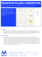 Application of a MultiAgent System with the LargeScale AgentBased Model for Freight Demand Modeling Research Brief