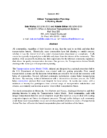 Citizen Transportation Planning  A Working Model