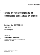 Study of the Detectability of Controlled Substances on Breath
