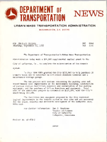 Department of Transportation News Urban Mass Transportation Administration DOT9368