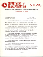 Department of Transportation News Urban Mass Transportation Administration DOT 10369