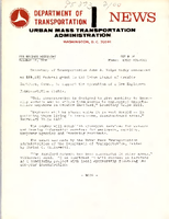 Department of Transportation News Urban Mass Transportation Administration DOTR10