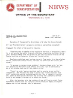 Department of Transportation News Releases April 1977