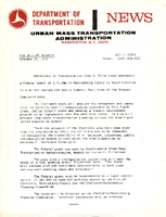 Department of Transportation News Urban Mass Transportation Administration DOT 23070