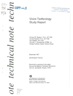Voice Technology Study Report