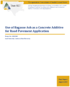 Use of Bagasse Ash as a Concrete Additive for Road Pavement Applications