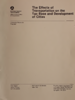 The Effects of Transportation on the Tax Base and Development of Cities