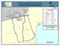 US  Canada Land Ports of Entry LPOEs Vermont  New Hampshire