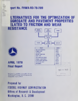 Alternatives for the optimization of aggregate and pavement properties related to friction and wear resistance