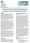 Modeling Track Mechanical Behavior With Under Tie Pads and Under Ballast Mats Research Results