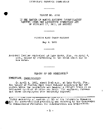Interstate Commerce Commision Report of the Accident  Investigation Occuring on the FLORIDA EAST COAST RAILWAY LAKE WORTH FL