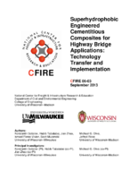 Superhydrophobic engineered cementitious composites for highway bridge applications  technology transfer and implementation