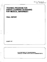 Training Program for Driver Licensing Screening for Medical Impairment